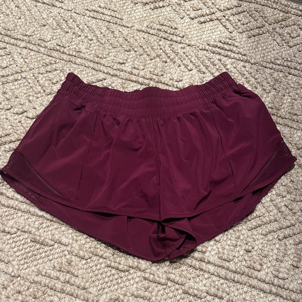Lululemon Athletica Maroon Athletic Shorts - Hotty Hot